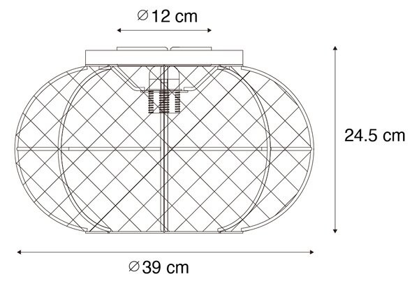 Lampada da soffitto orientale marrone - Rob
