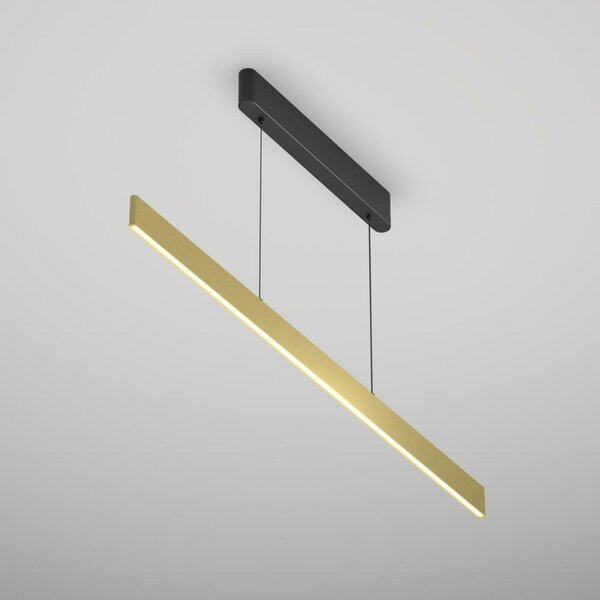 Lampada a sospensione LED a barra EUPHORIA in ottone 36W, luce bianca regolabile 3060 lm, alluminio, dimensioni: 155,8 x 116 x 1,5 cm, IP20, Maytoni