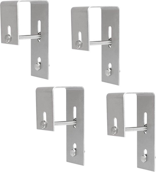 Supporto per pannelli solari da balcone, gancio di montaggio in acciaio inossidabile, colore argento, dimensioni 12x6x5 cm