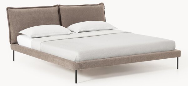 Letto imbottito in teddy-bouclé Amelia