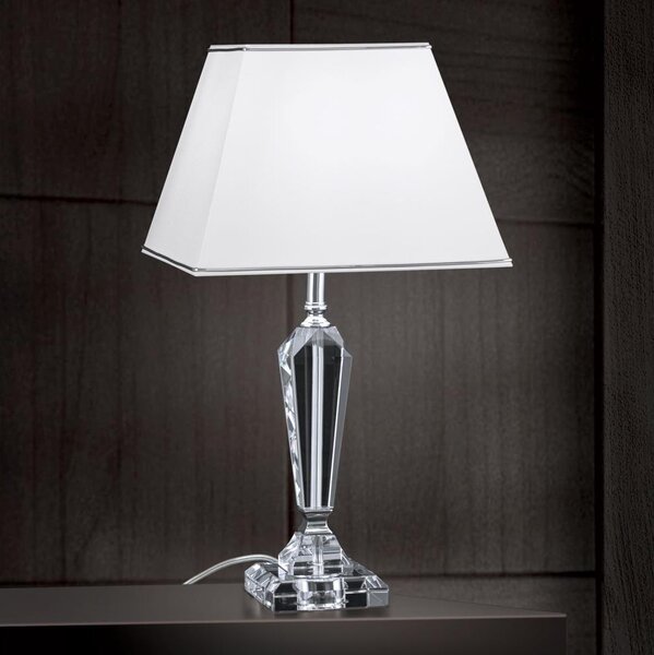 Orion LA 4-1201 - Lampada da tavolo di cristallo VERONIQUE 1xE27/60W/230V bianco/limpido