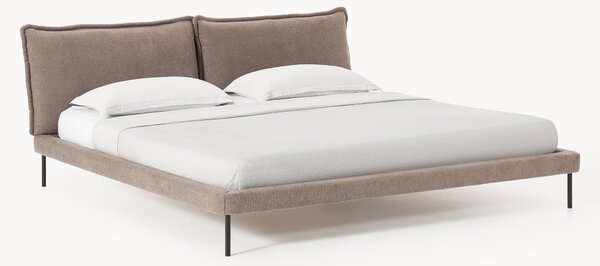 Letto imbottito in teddy-bouclé Amelia