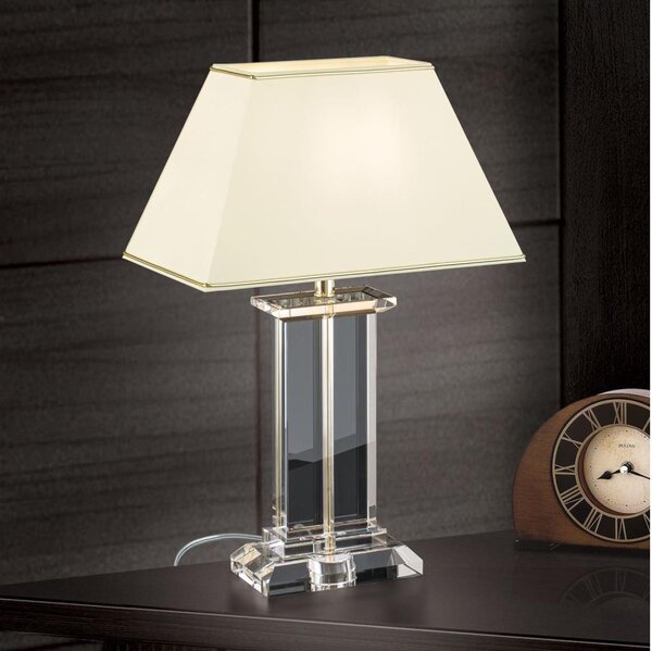 Orion LA 4-1202 - Lampada da tavolo di cristallo VERONIQUE 1xE27/60W/230V color crema/limpido