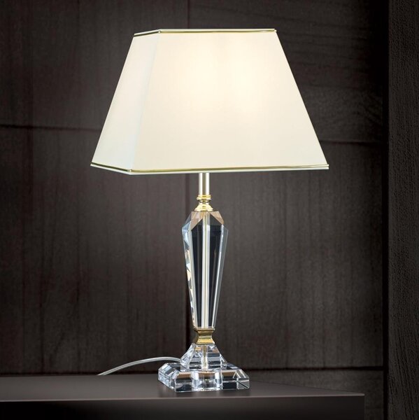 Orion LA 4-1201 - Lampada da tavolo di cristallo VERONIQUE 1xE27/60W/230V color crema/limpido