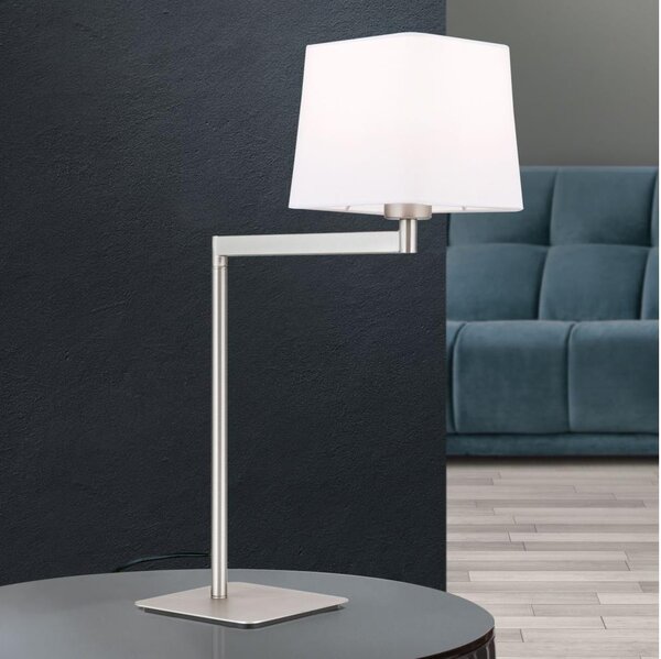 Orion LA 4-1209/1 - Lampada da tavolo CARLTON 1xE27/40W/230V bianco/cromo opaco