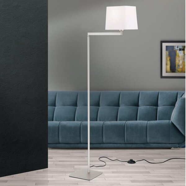 Orion Stl 12-1187/1 - Lampada con piedistallo CARLTON 1xE27/40W/230V bianco/cromo opaco