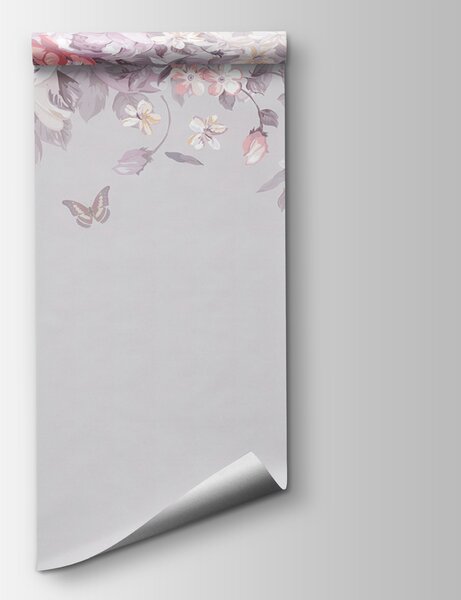 Carta da parati Farfalle sotto un arco, Composizioni floreali, Acquerello, u94295 - Tapeko.it