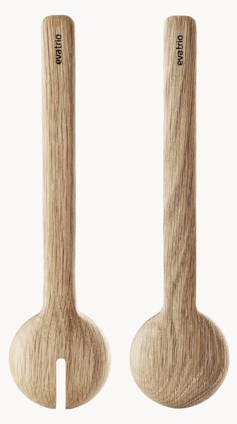 Posate da insalata in legno di quercia Eva Trio