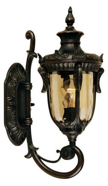 Elstead Applique da esterni Philadelphia, dimmerabile, Bronzo / Ottone antico, Vetro, Campagna / Rustiche, Applique da esterni