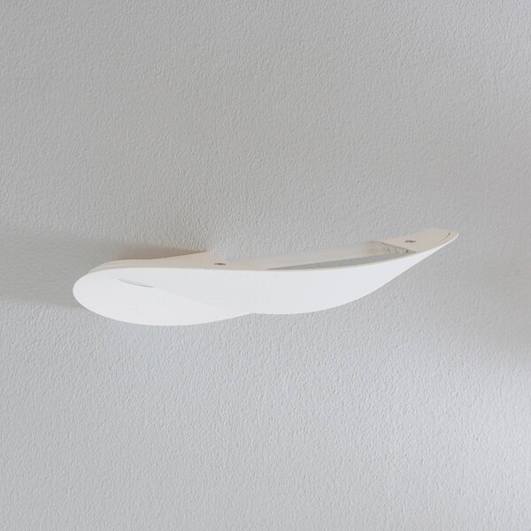 Artemide Applique da parete di design Mesmeri, dimmerabile, Bianco / Opale, Soggiorno / Sala da pranzo, Alluminio, Design, Applique