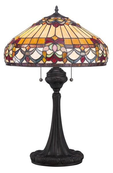 QUOIZEL Lampada da tavolo Belle Fleur stile tiffany