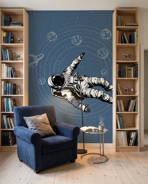 Carta da parati Astronauta tra le orbite, Avventure nello spazio, Spazio e pianeti, w00712v3 - Tapeko.it