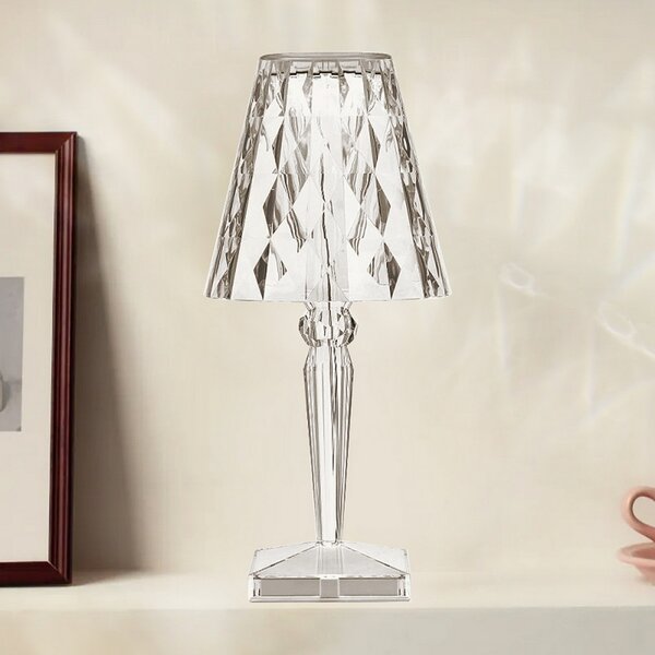Lampada da tavolo Led touch Cloche Diamond luce regolabile 1W portatile a batteria ricaricabile USB M LEDME