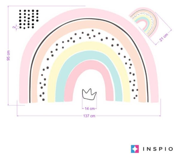 Arcobaleno con nome per le piccole principesse