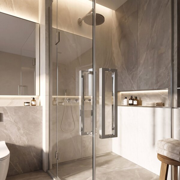 Maniglia per porta doccia Rea 01 Chrome