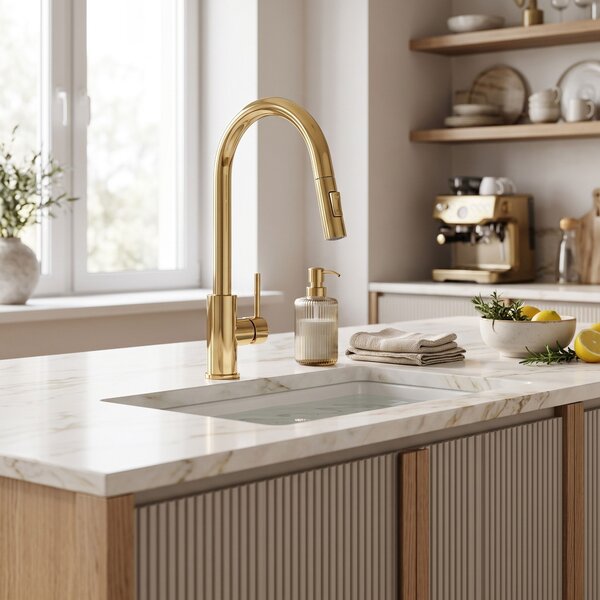 Punta con aeratore per rubinetto da cucina REA Fresh Gold