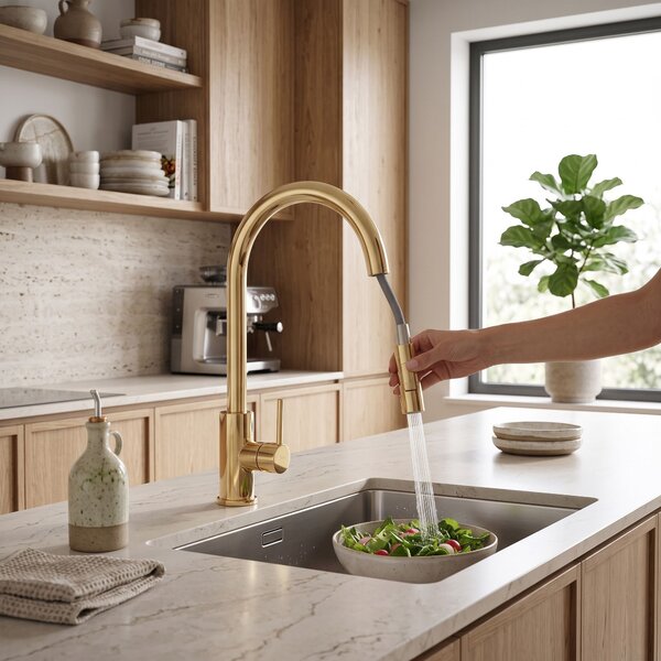 Punta con aeratore per rubinetto da cucina REA Fresh Gold