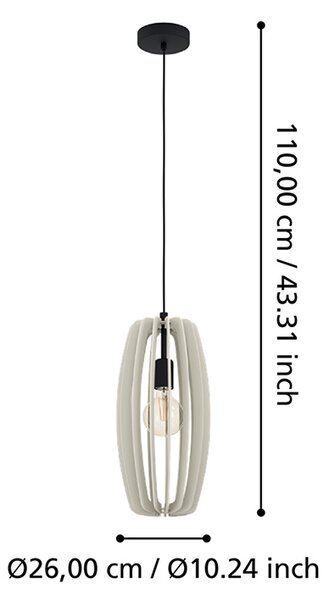 Lampadario Industrial Bajazzara 1 Luce Acciaio Nero Diffusore Grigio
