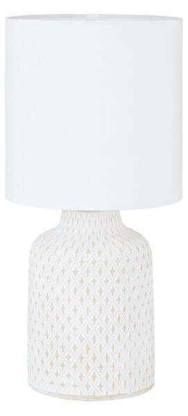 Lampada Da Scrivania Contemporanea Bellariva 1 Luce Ceramica Bianco Panna