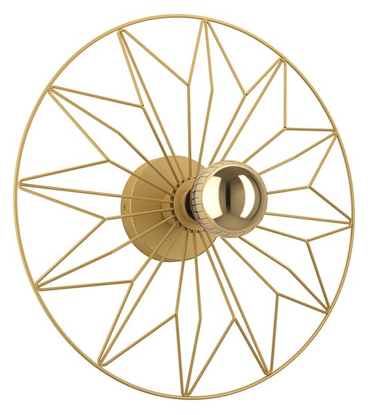 Applique Contemporanea Castanuelo 1 Luce Acciaio Oro