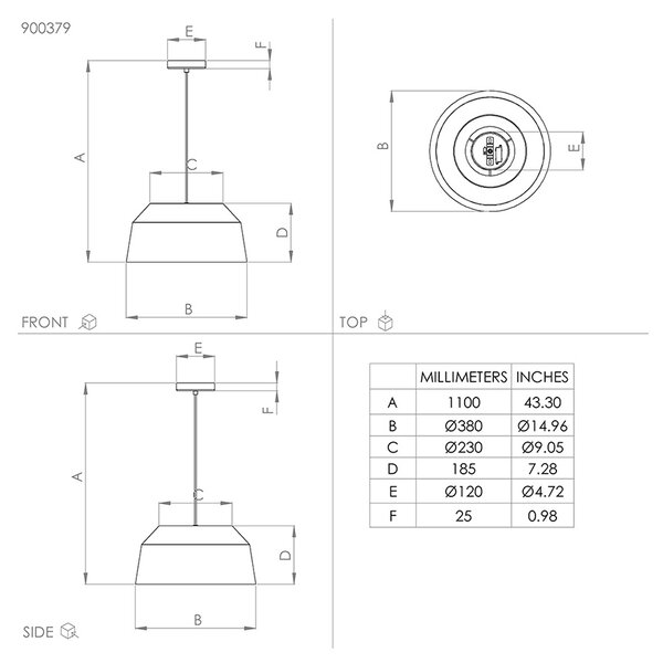 Lampadario Contemporaneo Contrisa 1 Luce Metallo Grigio