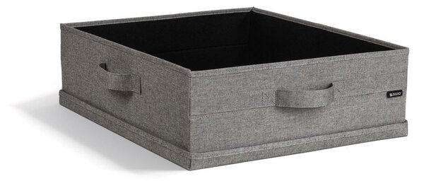 Scatola con coperchio grigia in tessuto 46x56x16 cm Soft Storage Low – Bigso