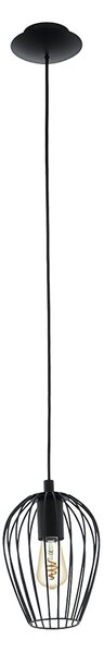 Lampadario Industrial Newtown Piccolo 1 Luce Acciaio Nero