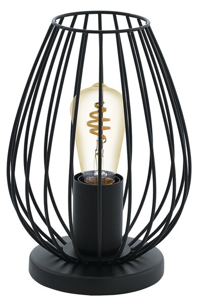 Lampada Da Scrivania Industrial Newtown 1 Luce Acciaio Nero
