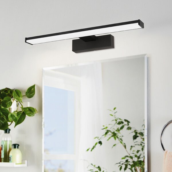 Applique Moderna Pandella 1 Media Led Alluminio Nero
