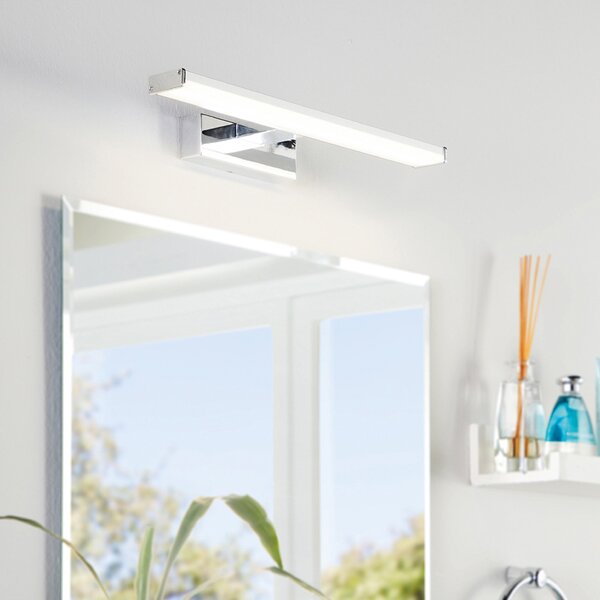 Applique Moderna Pandella 1 Piccola Led Alluminio Cromo E Argento