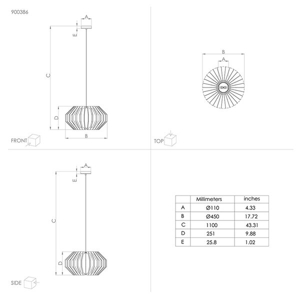 Lampadario Contemporaneo Rusticaria 1 Luce Acciaio Nero