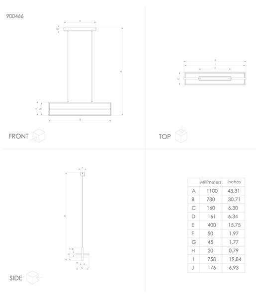 Lampadario Moderno Siberia Led Acciaio Nero