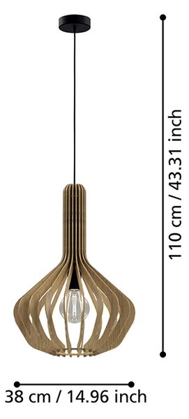 Lampadario Industrial Velasco 1 Luce Acciaio Nero