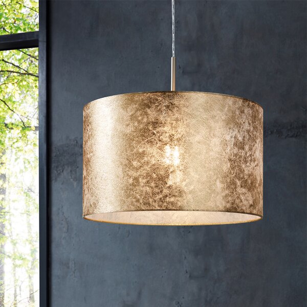 Lampadario Contemporaneo Viserbella 1 Luce Acciaio Ottone