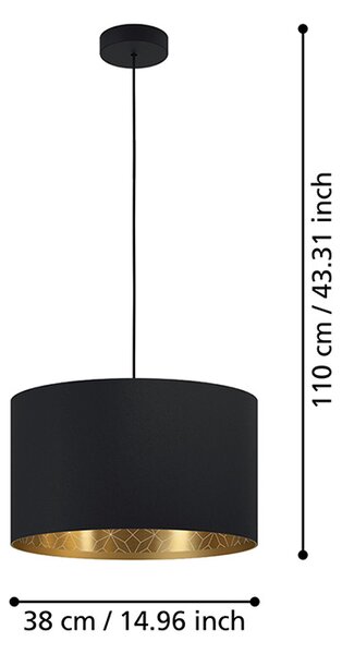 Lampadario Contemporaneo Zaragoza Piccolo 1 Luce Acciaio Nero