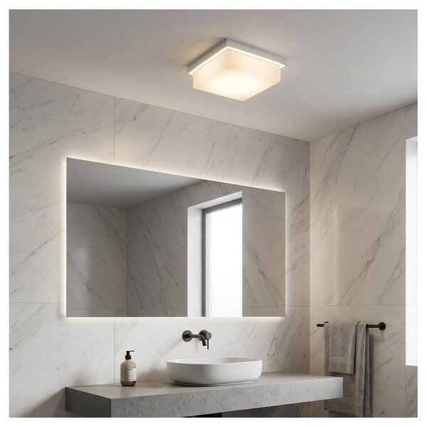 Plafoniera moderno top light miami q bi gx53 led ip54 alluminio policarbonato - Top Light
