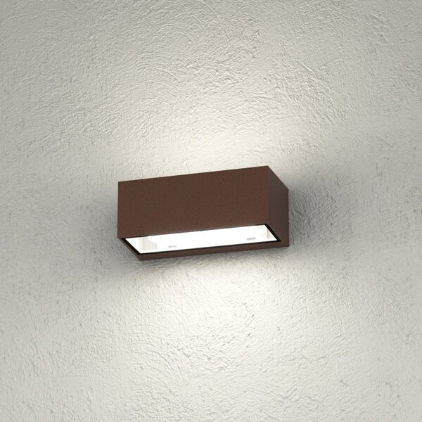 Applique classica top light spa ag gx53 led ip54 alluminio vetro biemissione - Top Light