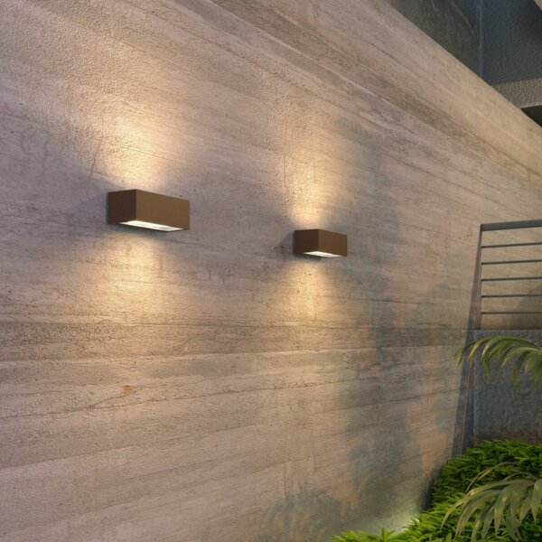 Applique classica top light spa ag gx53 led ip54 alluminio vetro biemissione - Top Light