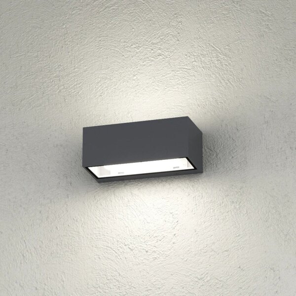Applique moderno top light spa ag gx53 led ip54 alluminio vetro biemissione - Top Light