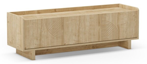 Mobile TV di colore naturale con effetto rovere 140x45x40 cm Daira – Marckeric