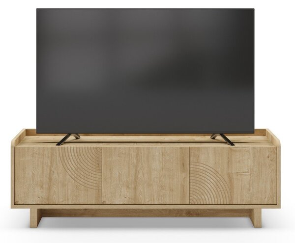 Mobile TV di colore naturale con effetto rovere 140x45x40 cm Daira – Marckeric