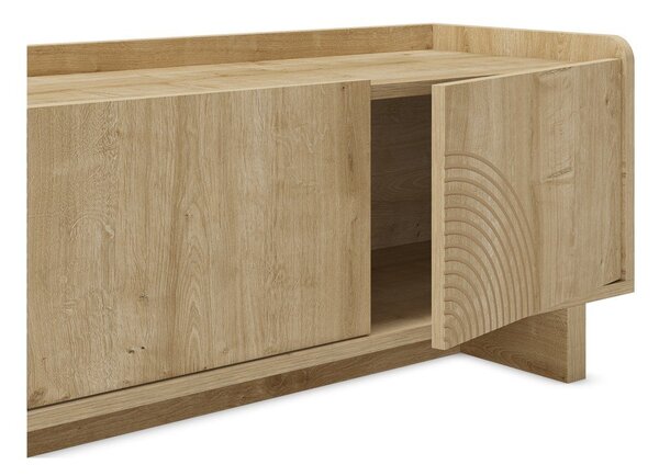 Mobile TV di colore naturale con effetto rovere 140x45x40 cm Daira – Marckeric