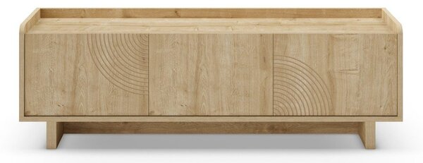 Mobile TV di colore naturale con effetto rovere 140x45x40 cm Daira – Marckeric