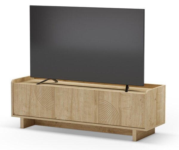 Mobile TV di colore naturale con effetto rovere 140x45x40 cm Daira – Marckeric