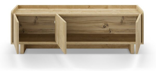 Mobile TV di colore naturale con effetto rovere 140x45x40 cm Daira – Marckeric