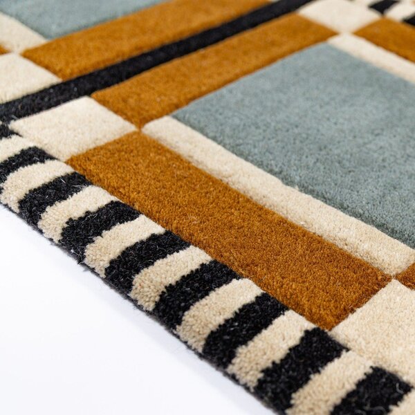 Tappeto in lana tessuto a mano 140x200 cm Quadro Wool – Flair Rugs