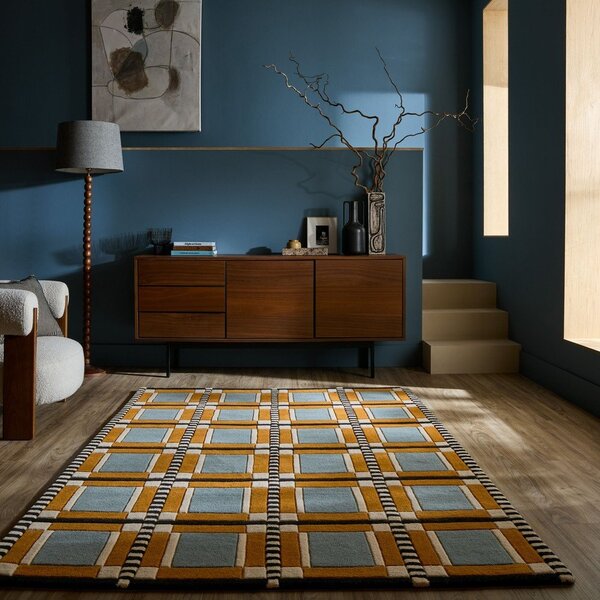 Tappeto in lana tessuto a mano 140x200 cm Quadro Wool – Flair Rugs