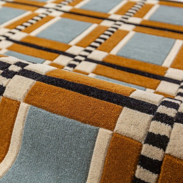 Tappeto in lana tessuto a mano 140x200 cm Quadro Wool – Flair Rugs