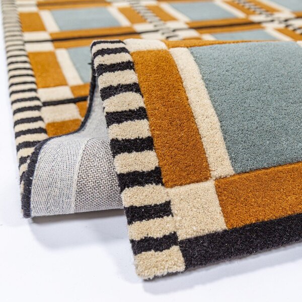 Tappeto in lana tessuto a mano 140x200 cm Quadro Wool – Flair Rugs