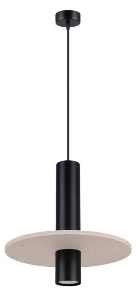 Lampadario nero/beige in metallo ø 30 cm Olisa – Sollux